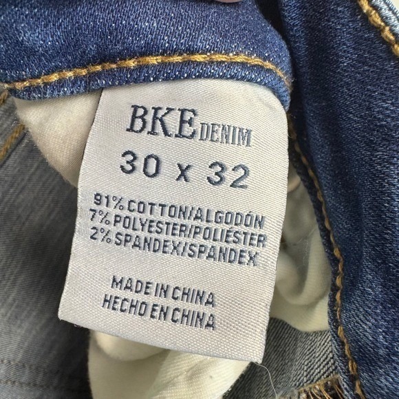 BKE Stella Mid Rise Slim Fit Straight Leg Buckle Jeans Women's Size 30x32 - Picture 7 of 15